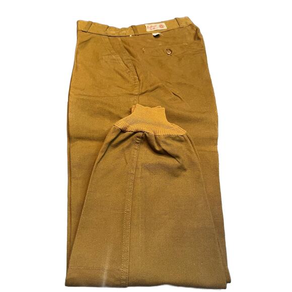 NWT Deadstock BullsEye Bill Men's Olive Waxed Waterproof  Hunting Pants Size 32 - Picture 1 of 4
